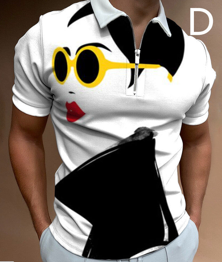 Face Art Print Short Sleeve Tshirts