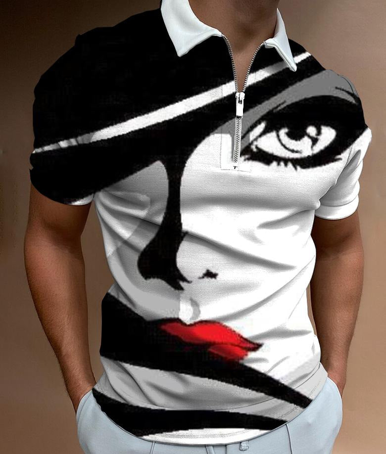 Face Art Print Short Sleeve Tshirts